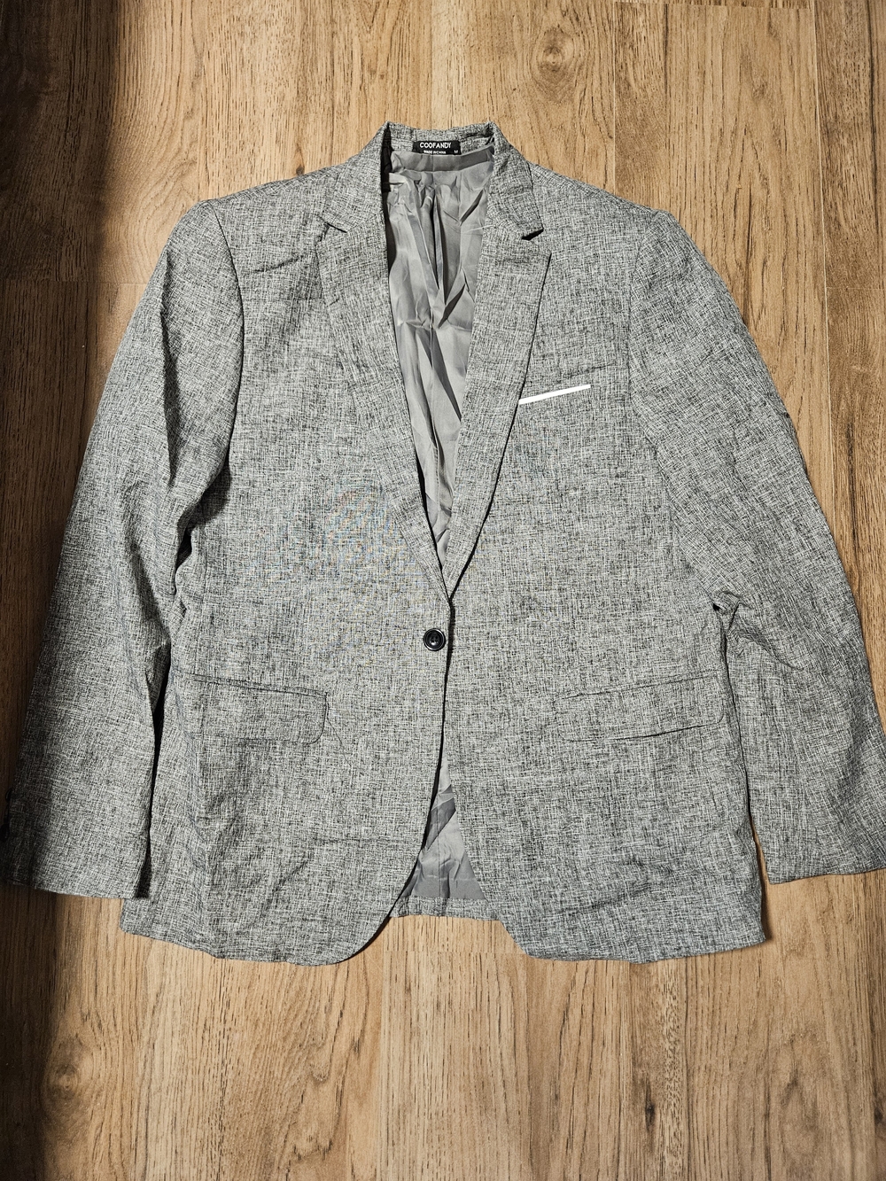 Coofandy Men's Gray Textured Sport Coat